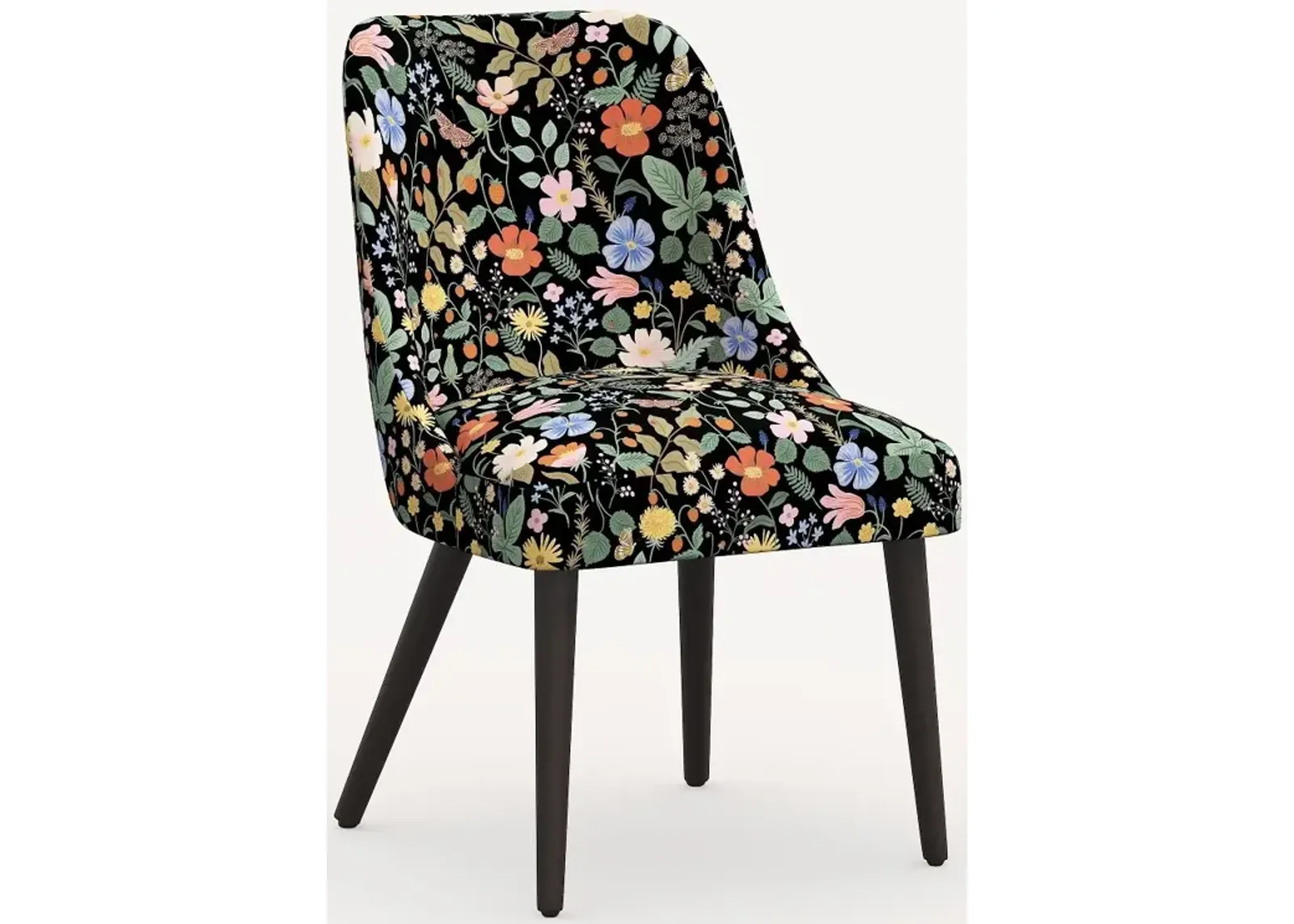 Rifle Paper Co. Clare Black Strawberry Fields Dining Chair