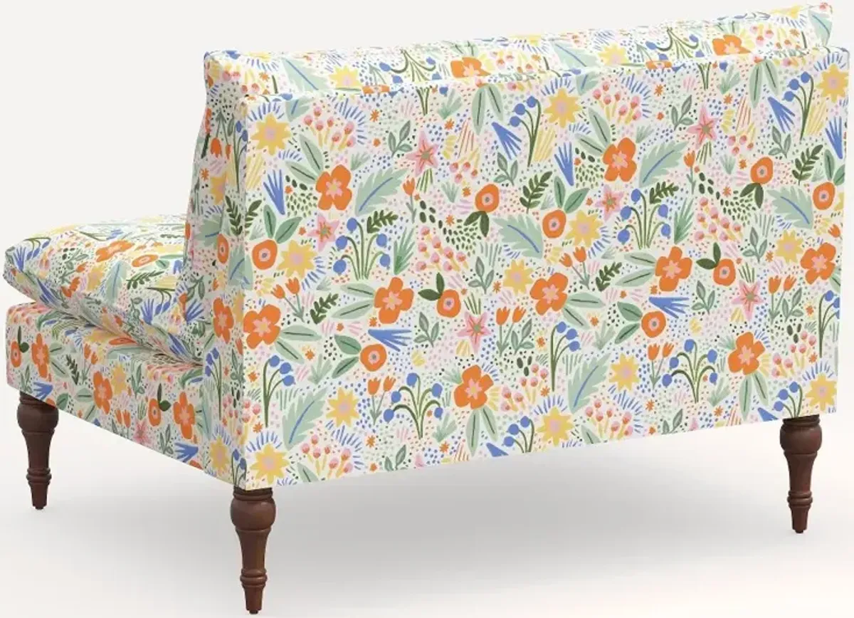 Rifle Paper Co. Louie Multi Color Floral Armless Loveseat