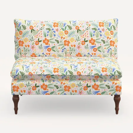 Rifle Paper Co. Louie Multi Color Floral Armless Loveseat