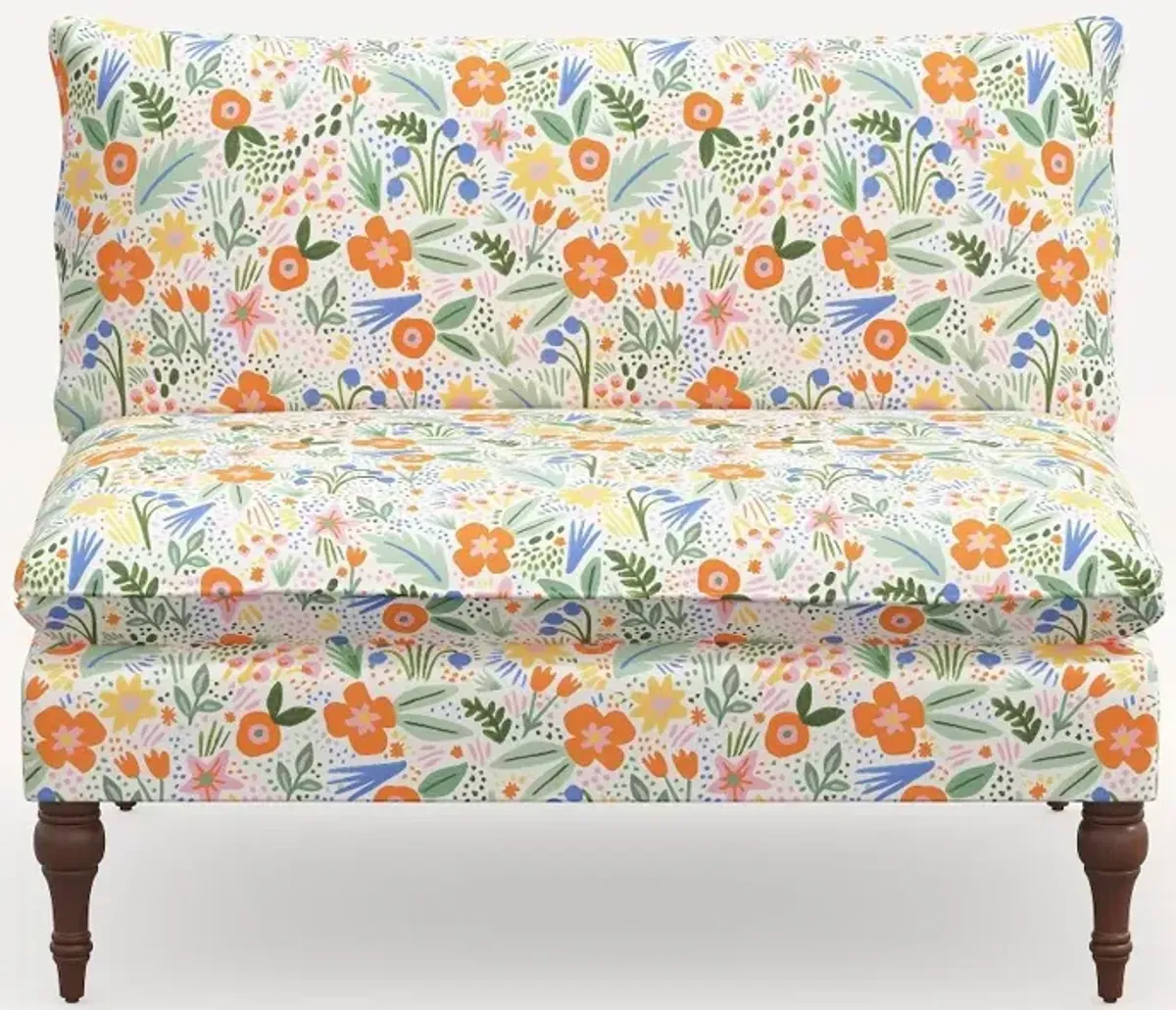 Rifle Paper Co. Louie Multi Color Floral Armless Loveseat