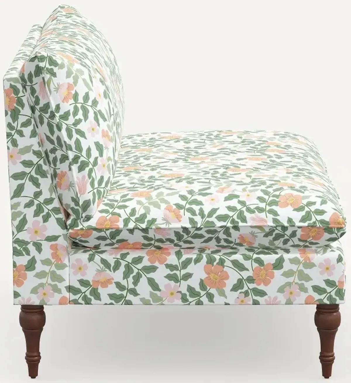 Rifle Paper Co. Louie Primrose Blush Armless Loveseat