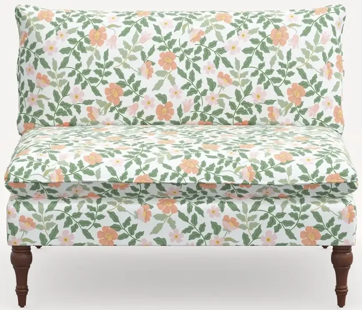 Rifle Paper Co. Louie Primrose Blush Armless Loveseat