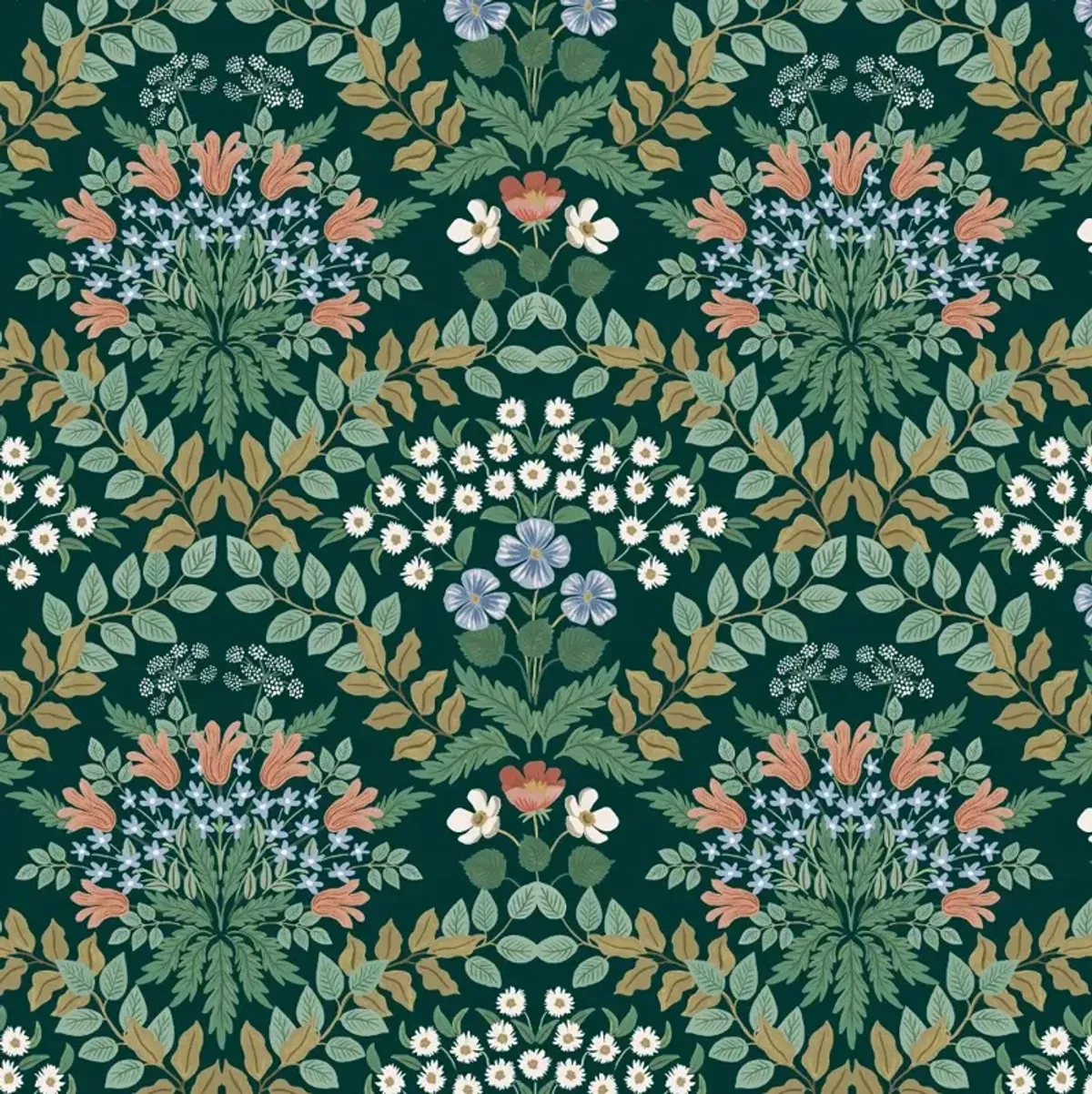 Rifle Paper Co. Louie Emerald Green Armless Loveseat