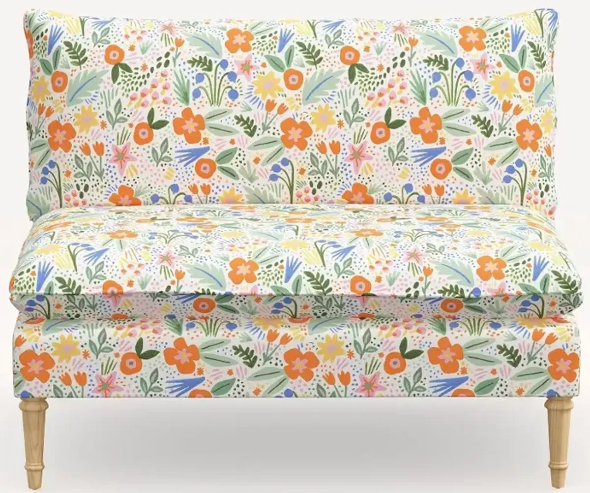 Rifle Paper Co. Louie Multi Color Floral Armless Loveseat