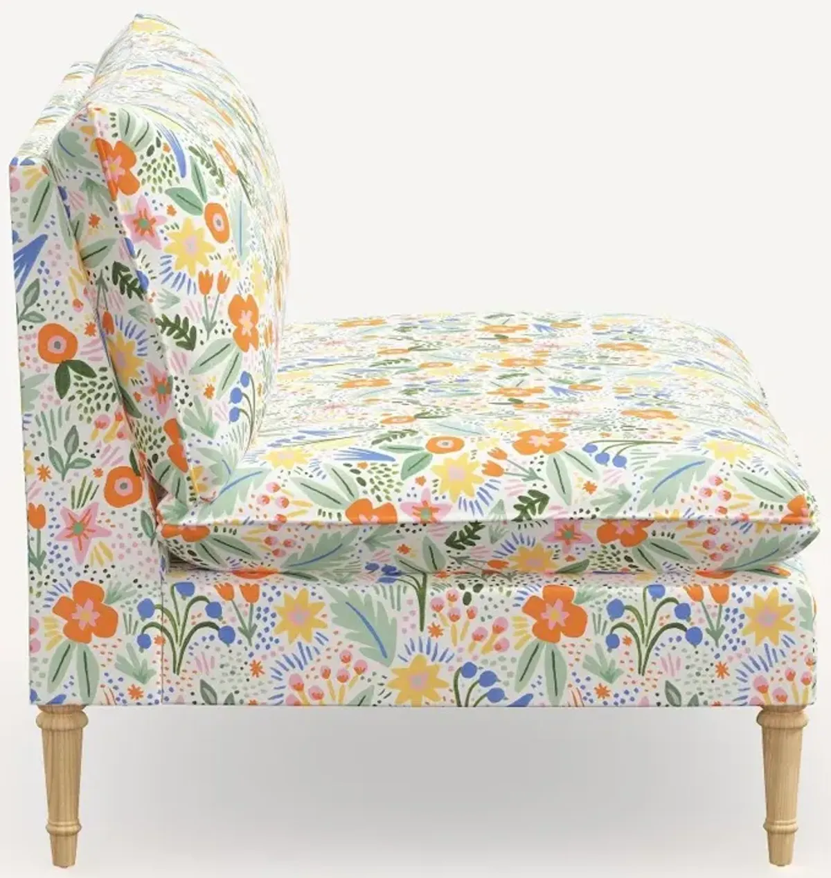 Rifle Paper Co. Louie Multi Color Floral Armless Loveseat