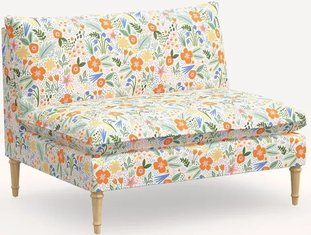 Rifle Paper Co. Louie Multi Color Floral Armless Loveseat