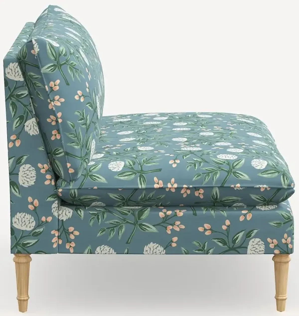 Rifle Paper Co. Louie Emerald Peonies Armless Loveseat