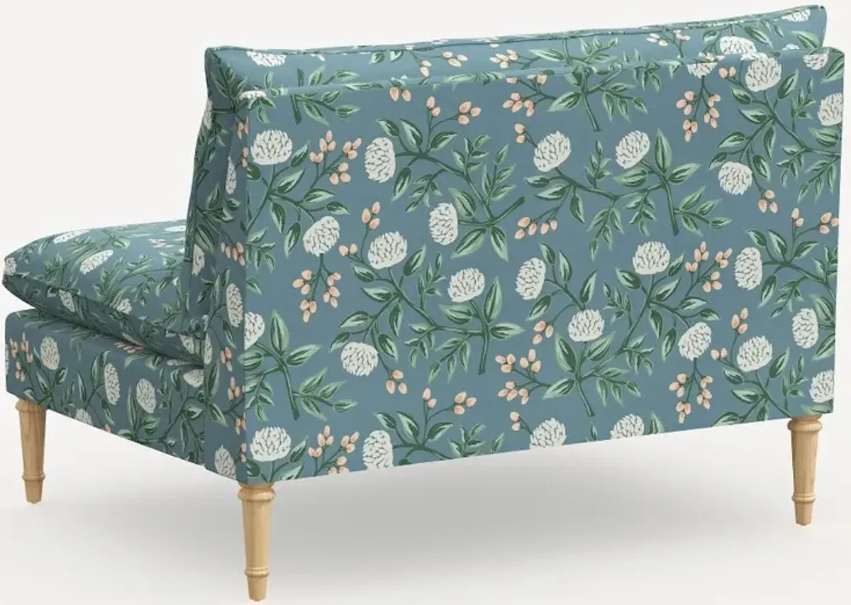 Rifle Paper Co. Louie Emerald Peonies Armless Loveseat