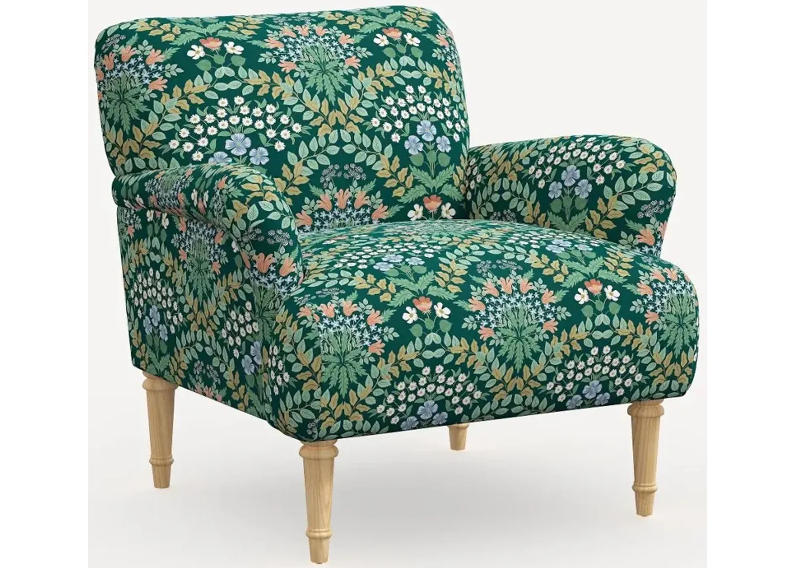 Rifle Paper Co. Bristol Bramble Emerald Accent Chair