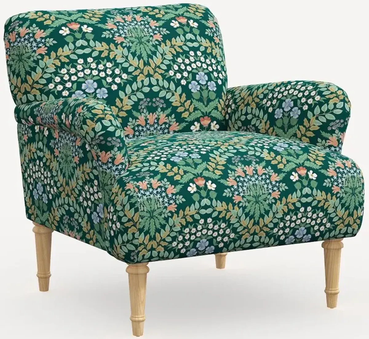 Rifle Paper Co. Bristol Bramble Emerald Accent Chair