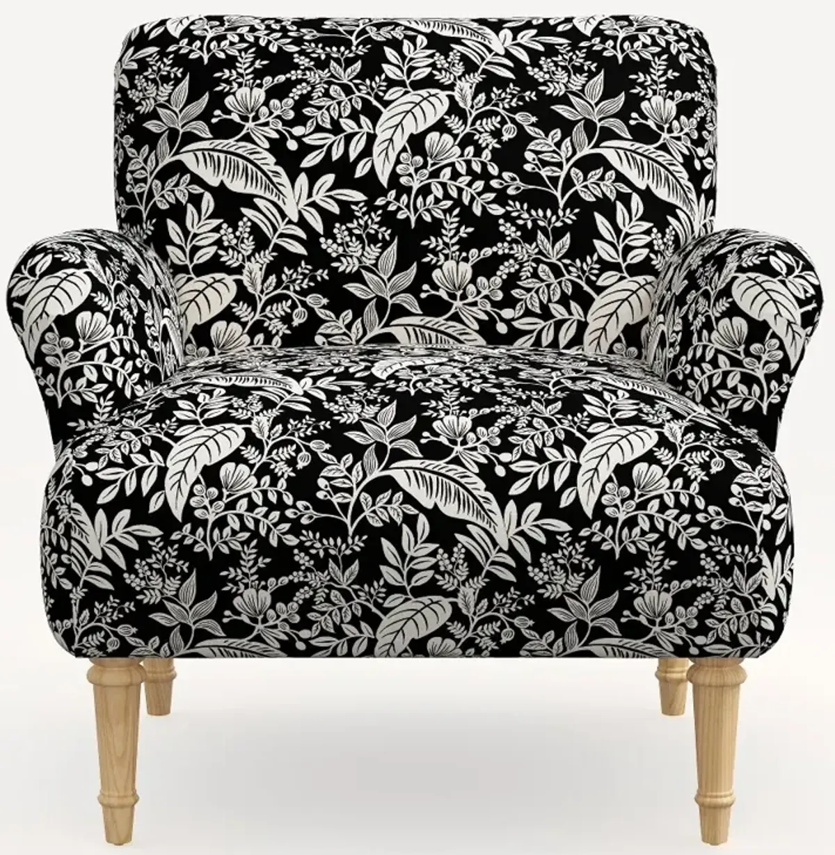 Rifle Paper Co. Bristol Canopy Black & Cream Accent Chair