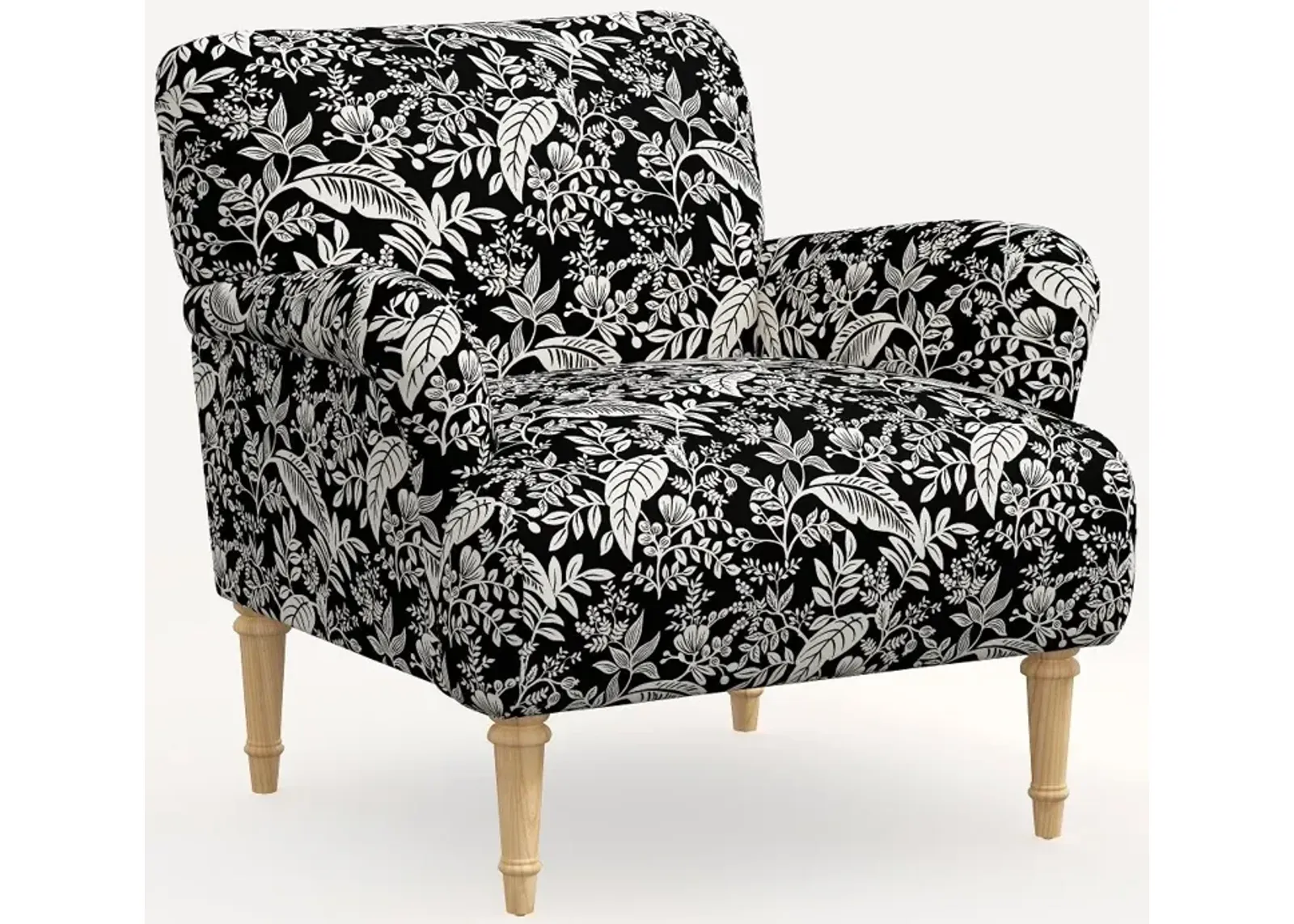 Rifle Paper Co. Bristol Canopy Black & Cream Accent Chair