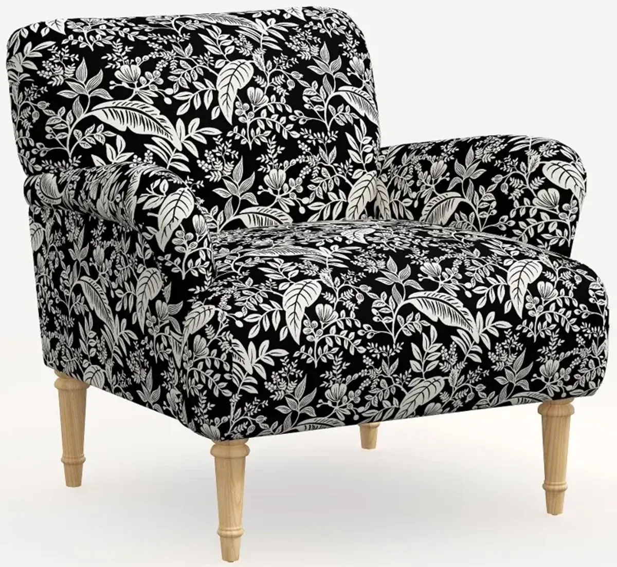 Rifle Paper Co. Bristol Canopy Black & Cream Accent Chair