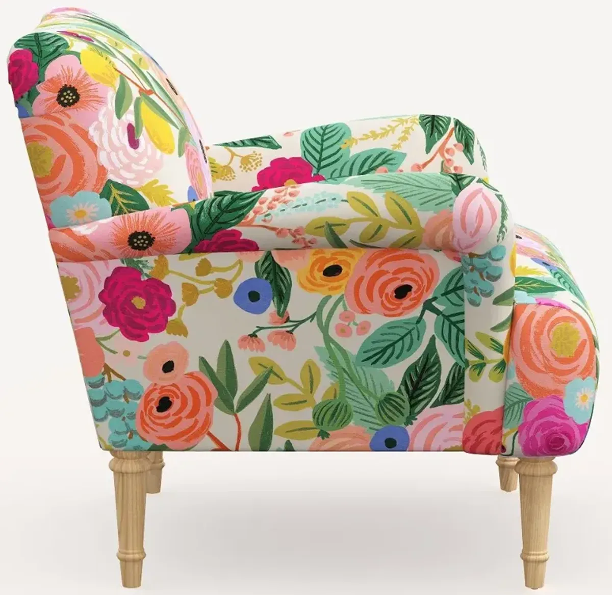 Rifle Paper Co. Bristol Garden Party Pink Accent Chair