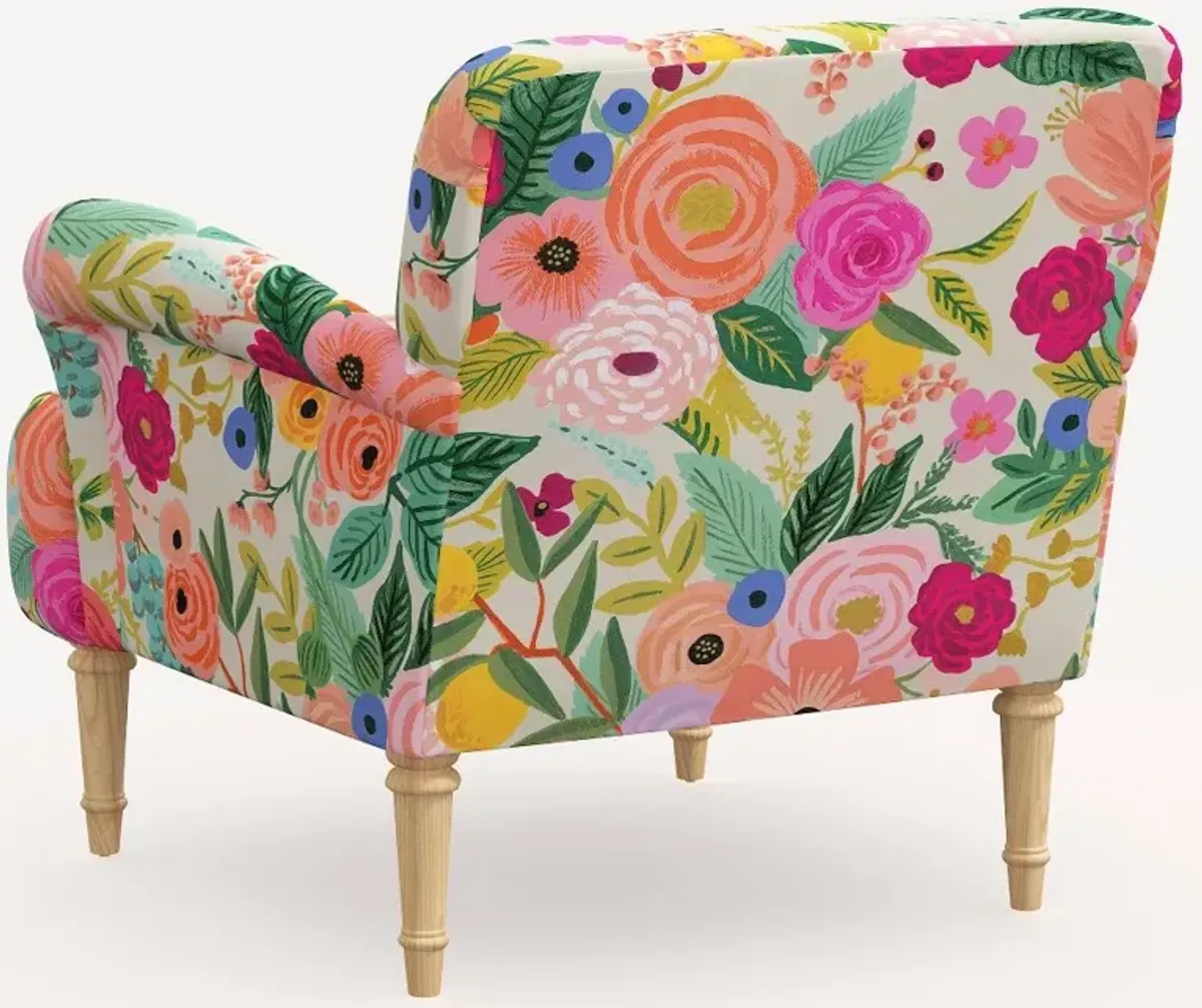 Rifle Paper Co. Bristol Garden Party Pink Accent Chair