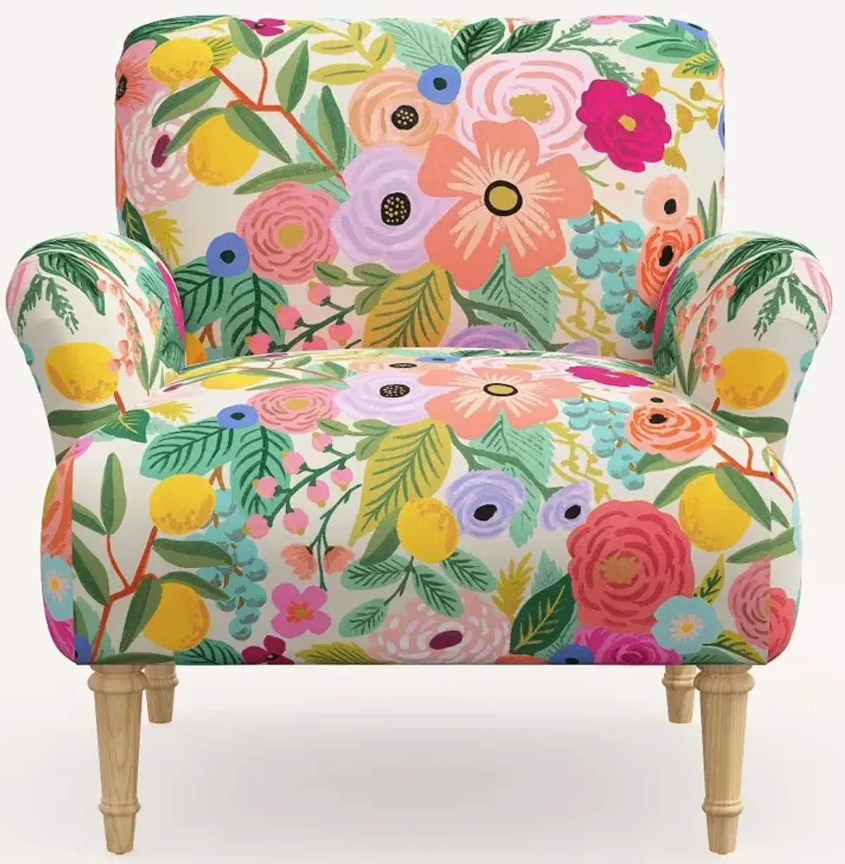 Rifle Paper Co. Bristol Garden Party Pink Accent Chair