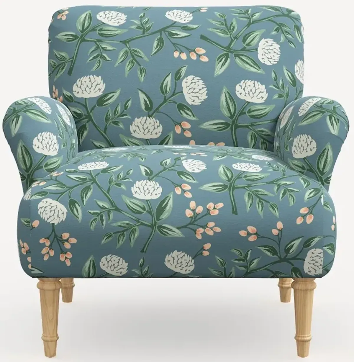 Rifle Paper Co. Bristol Emerald Peonies Accent Chair