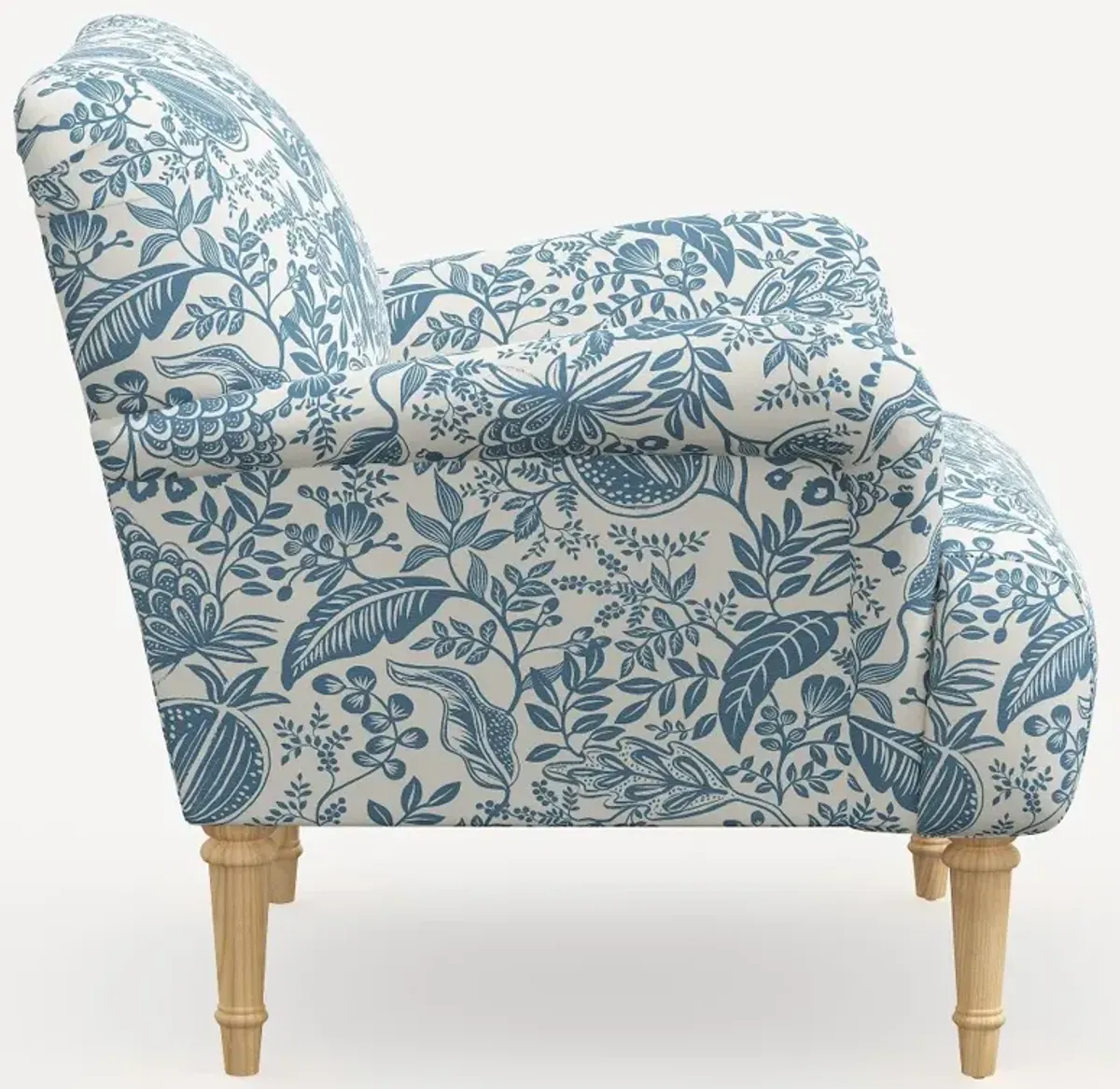 Rifle Paper Co. Bristol Blue Pomegranate Accent Chair