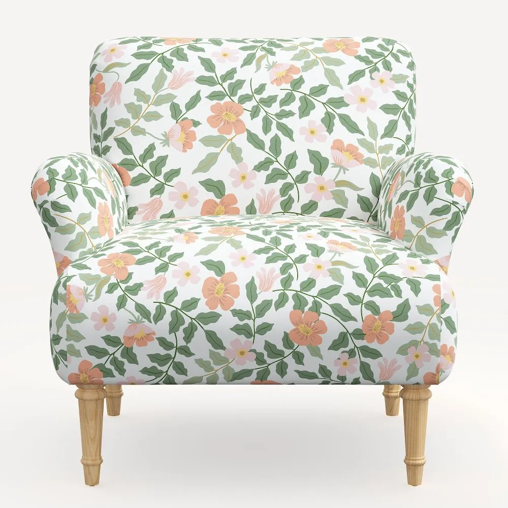 Rifle Paper Co. Bristol Primrose Blush Accent Chair