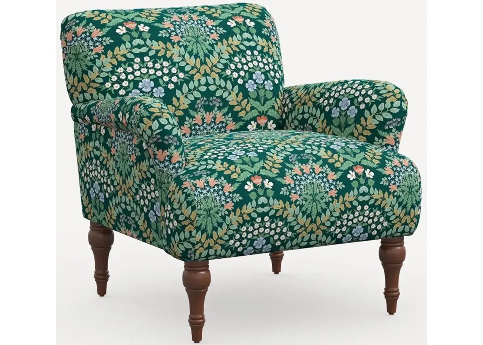 Rifle Paper Co. Bristol Bramble Emerald Accent Chair