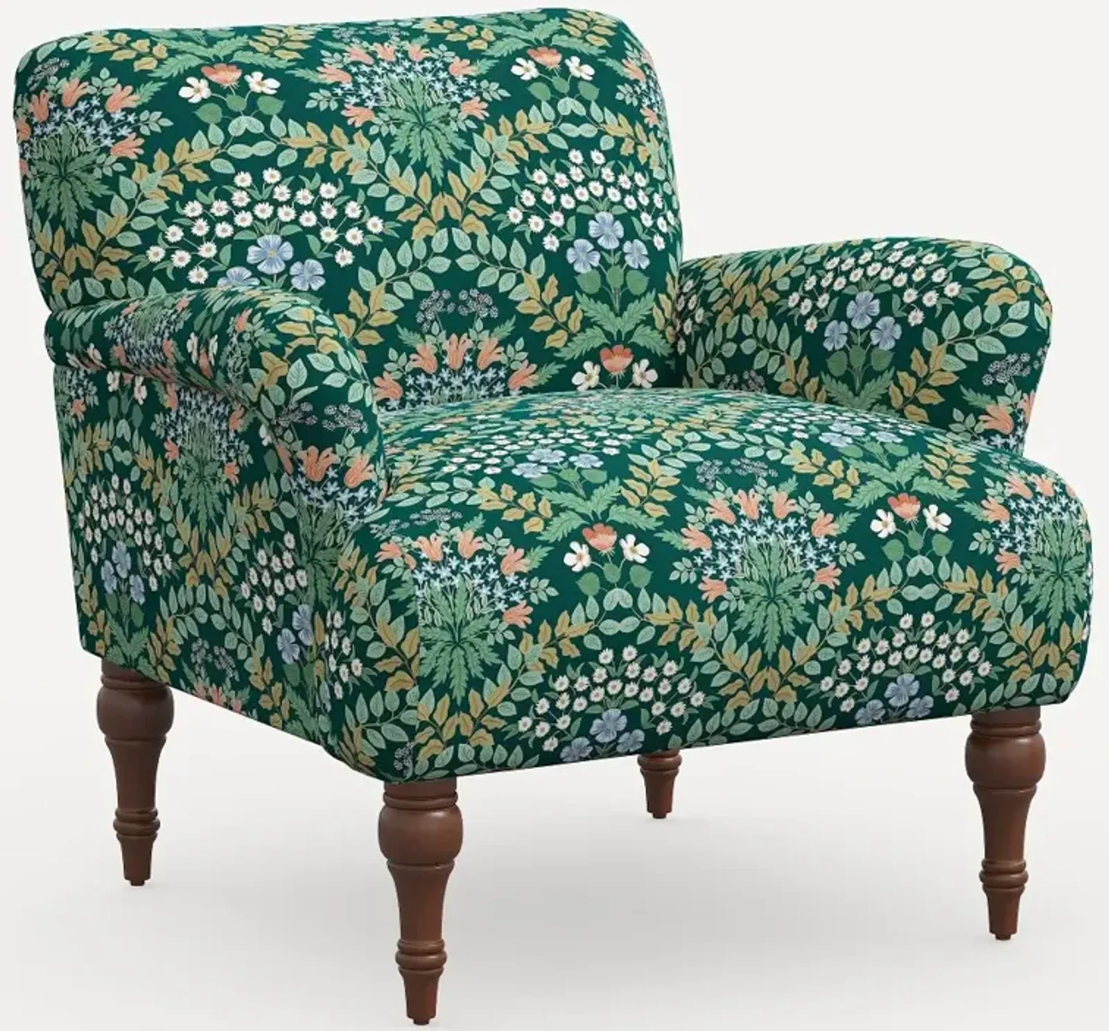 Rifle Paper Co. Bristol Bramble Emerald Accent Chair