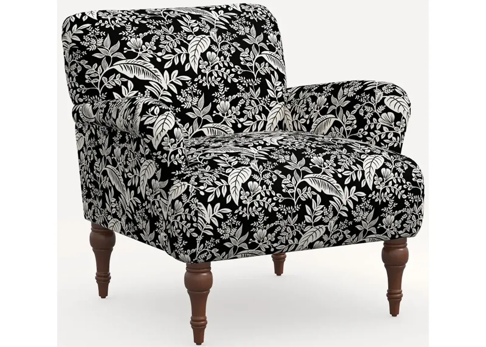 Rifle Paper Co. Bristol Canopy Black & Cream Accent Chair