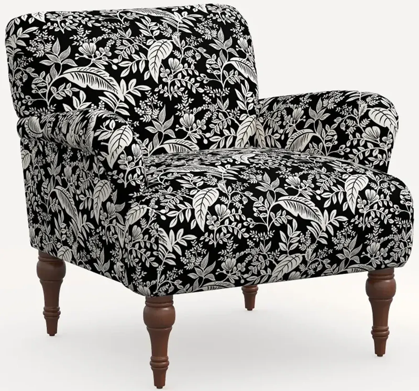 Rifle Paper Co. Bristol Canopy Black & Cream Accent Chair