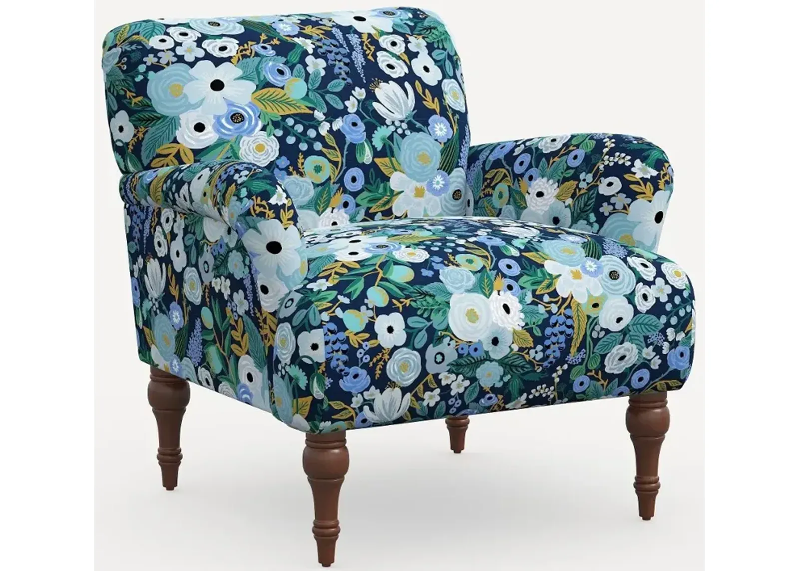 Rifle Paper Co. Bristol Blue Garden Party Accent Chair