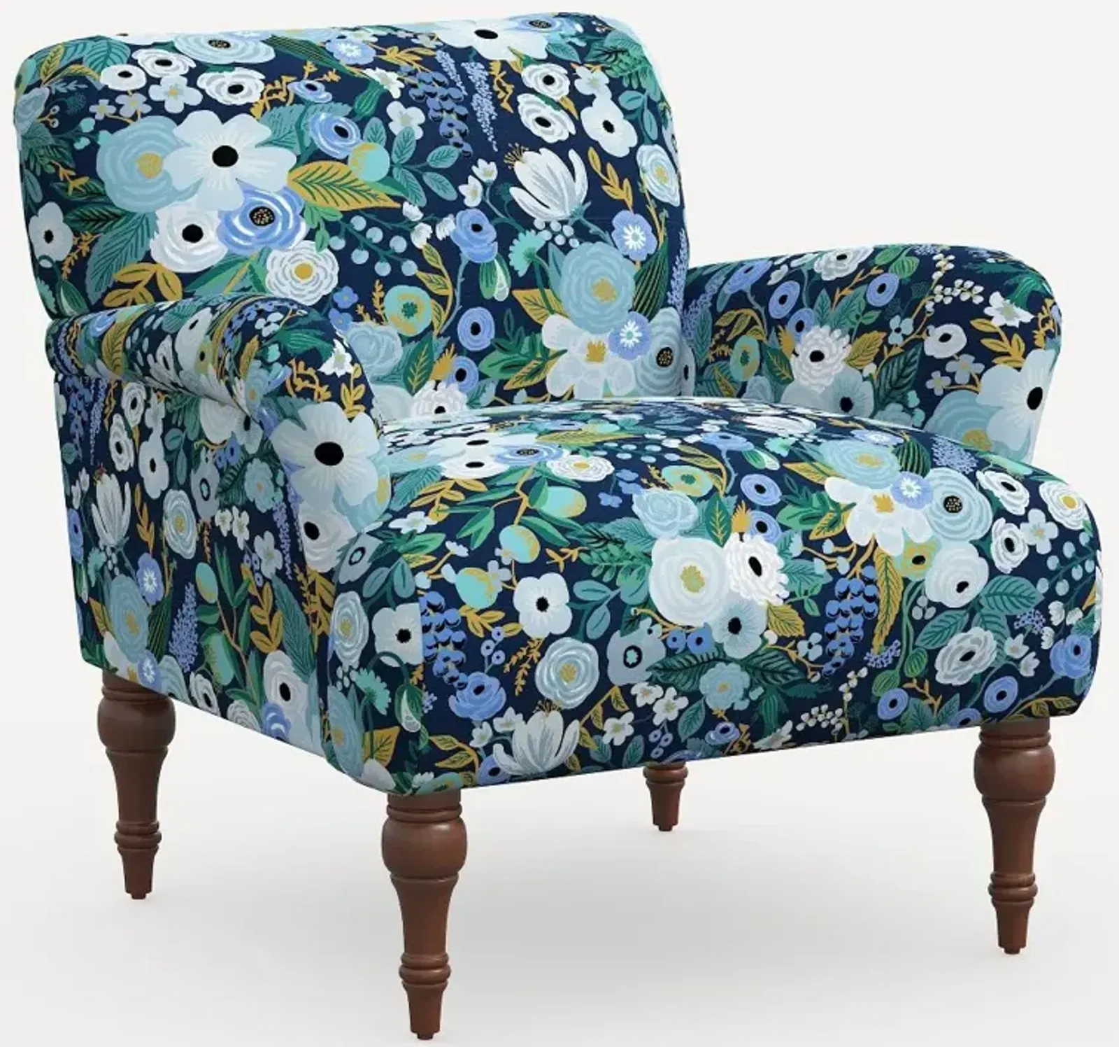 Rifle Paper Co. Bristol Blue Garden Party Accent Chair