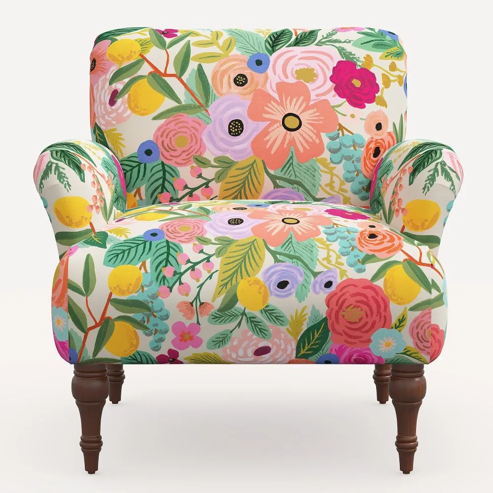 Rifle Paper Co. Bristol Pink Garden Party Accent Chair