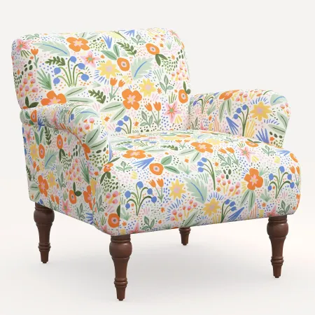 Rifle Paper Co. Bristol Multi Color Floral Accent Chair