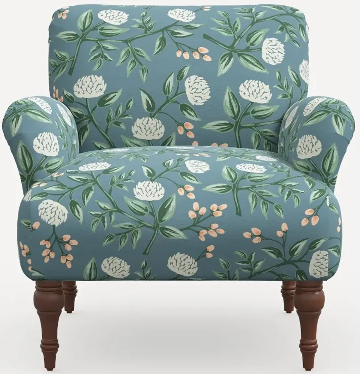 Rifle Paper Co. Bristol Emerald Peonies Accent Chair