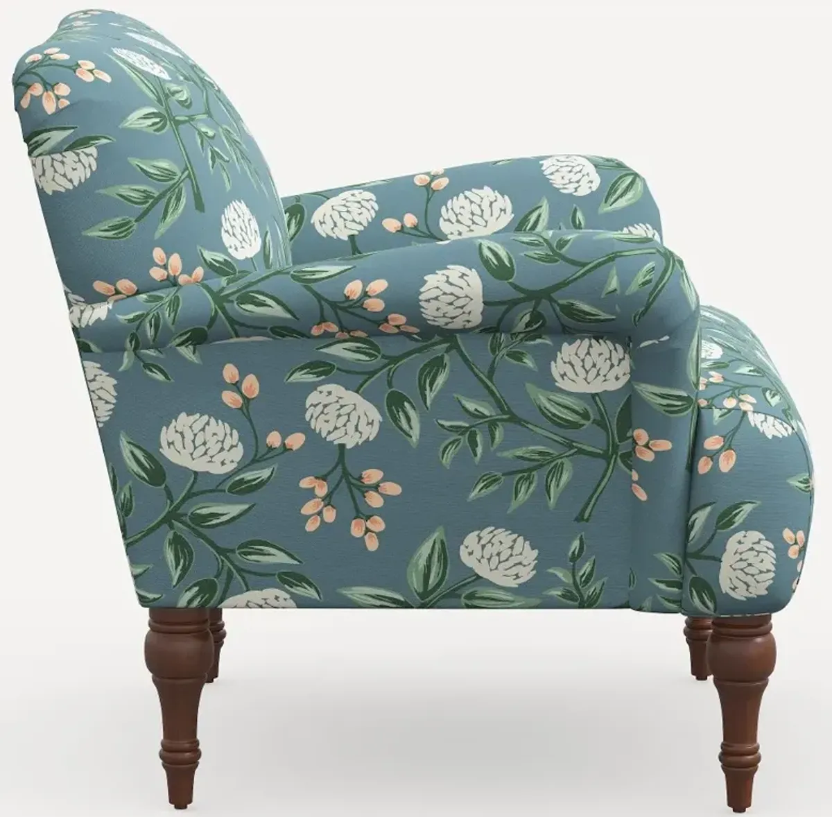 Rifle Paper Co. Bristol Emerald Peonies Accent Chair