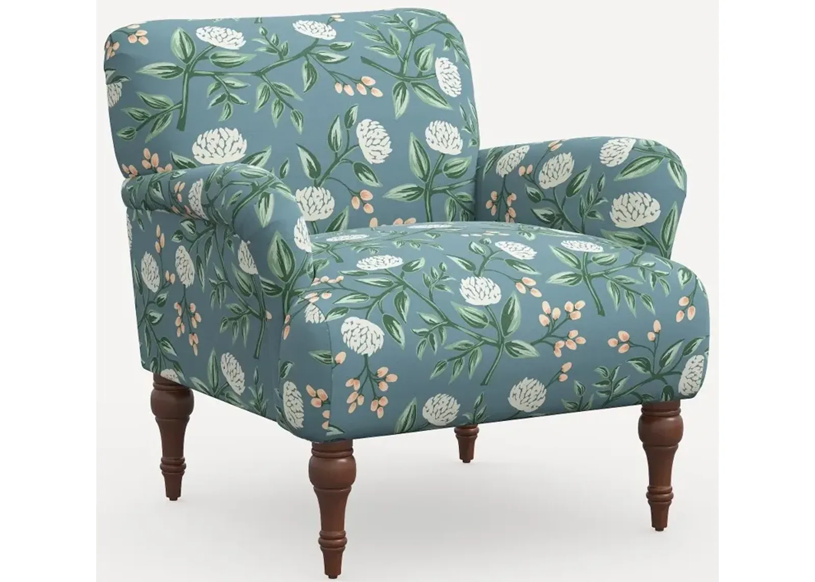 Rifle Paper Co. Bristol Emerald Peonies Accent Chair