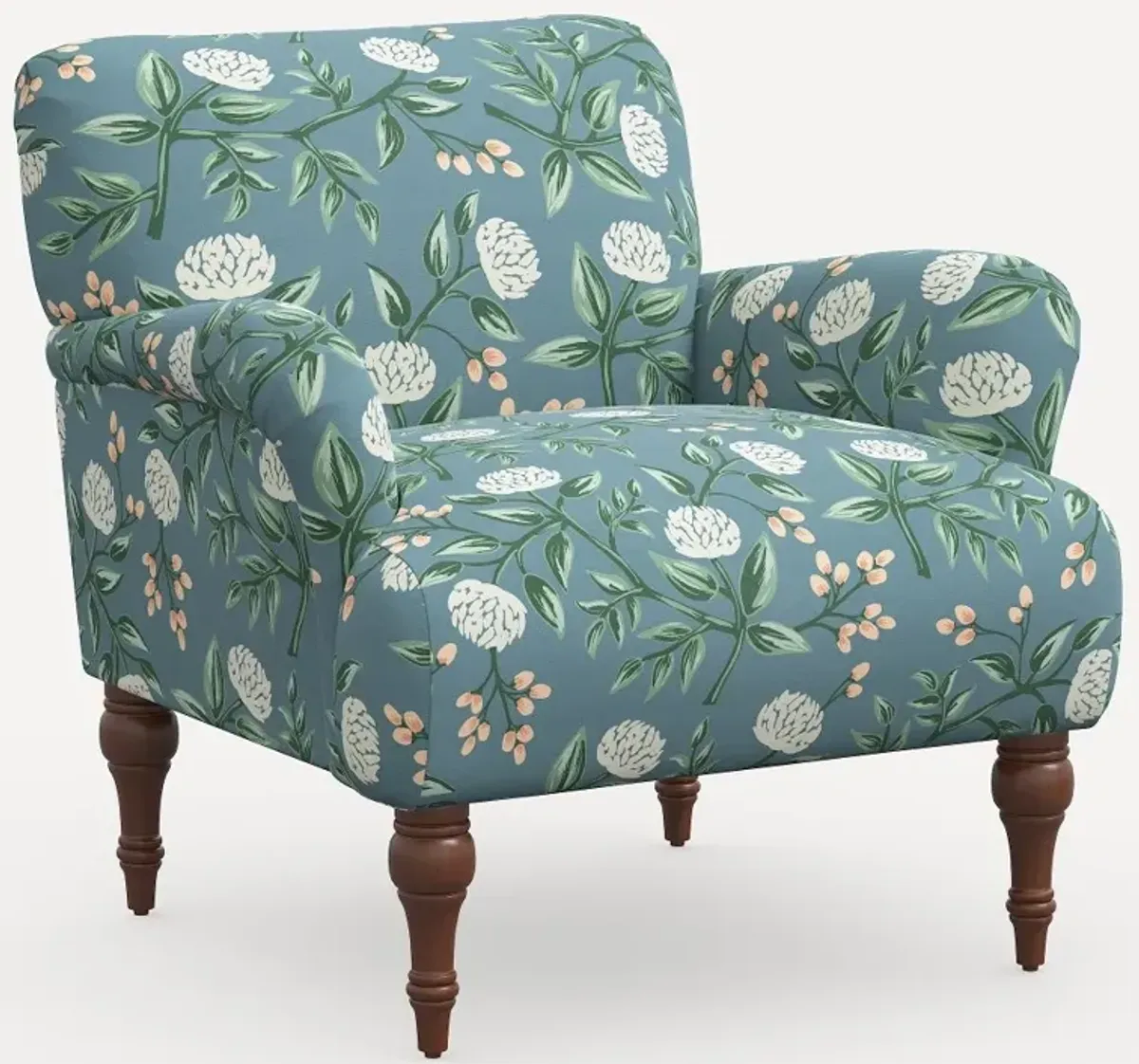 Rifle Paper Co. Bristol Emerald Peonies Accent Chair