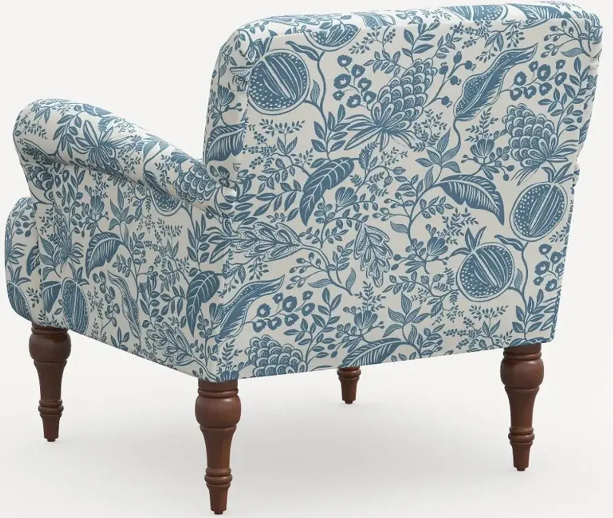 Rifle Paper Co. Bristol Blue Pomegranate Accent Chair