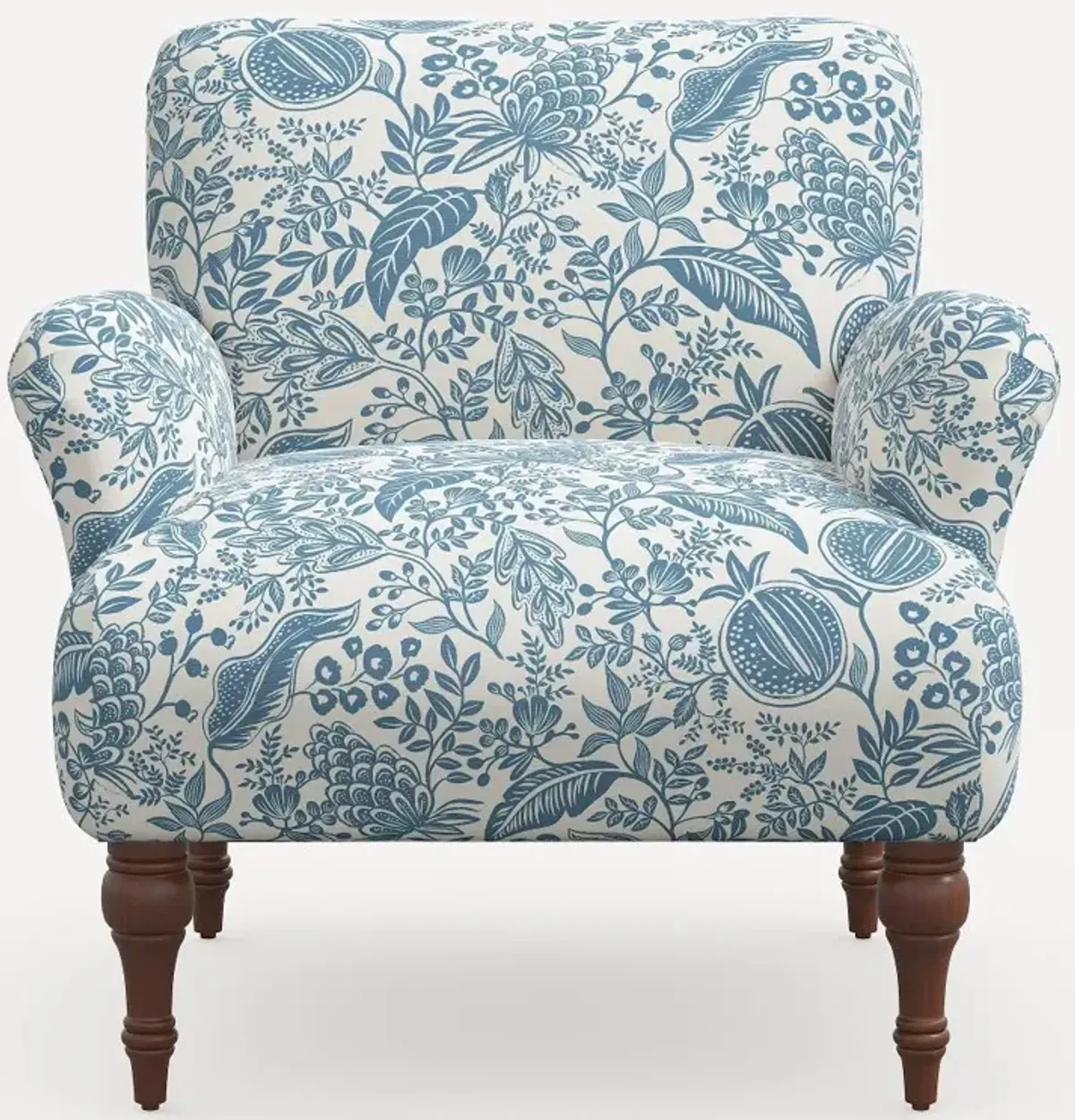 Rifle Paper Co. Bristol Blue Pomegranate Accent Chair