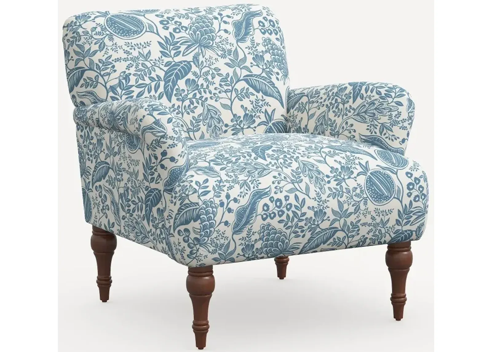 Rifle Paper Co. Bristol Blue Pomegranate Accent Chair