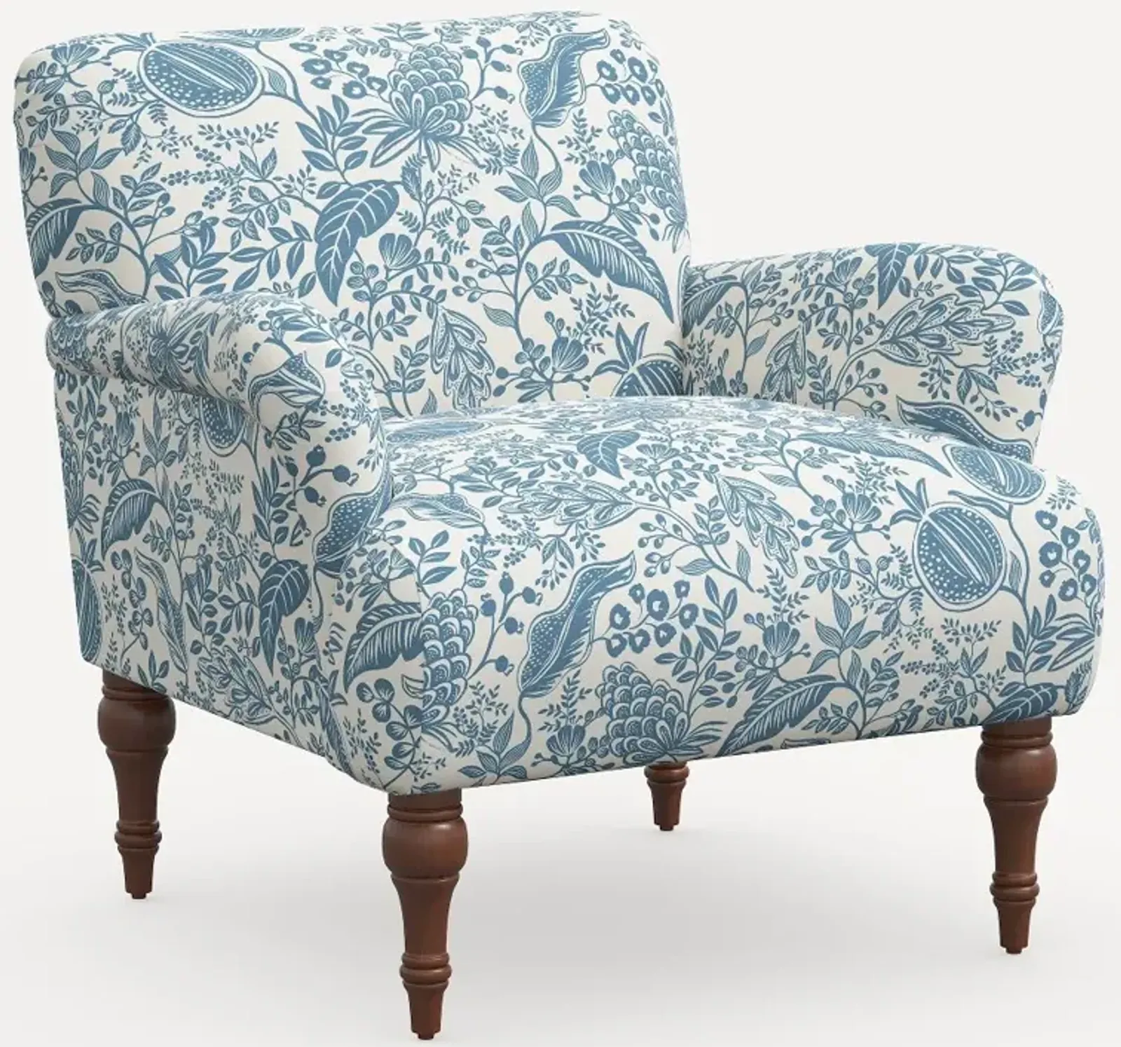 Rifle Paper Co. Bristol Blue Pomegranate Accent Chair