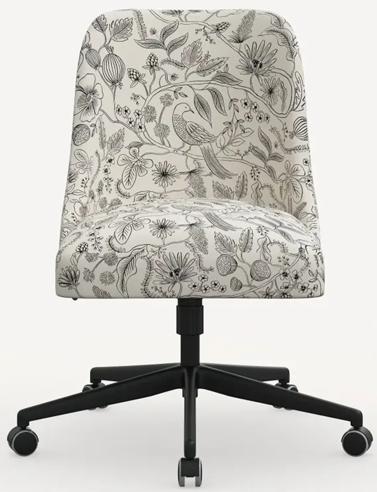 Rifle Paper Co. Oxford Aviary Cream & Black Office Chair