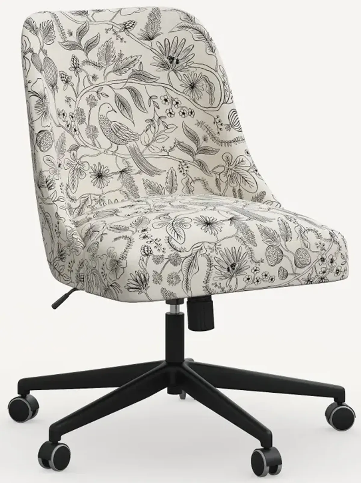 Rifle Paper Co. Oxford Aviary Cream & Black Office Chair