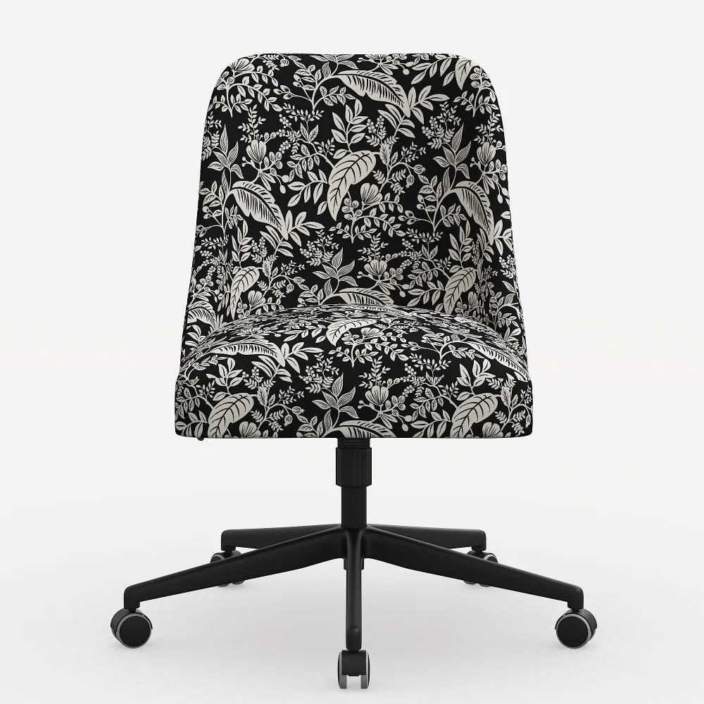 Rifle Paper Co. Oxford Canopy Black & Cream Office Chair