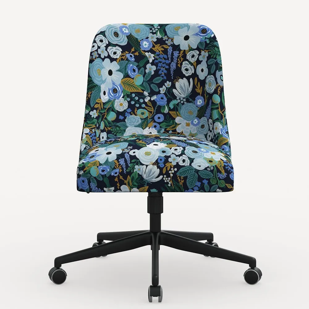 Rifle Paper Co. Oxford Garden Party Blue Office Chair