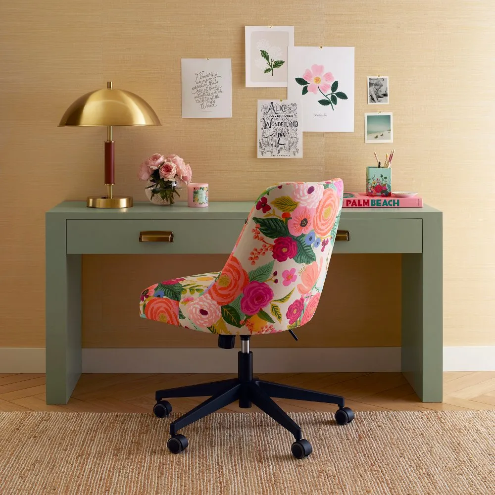 Rifle Paper Co. Oxford Garden Party Pink Office Chair