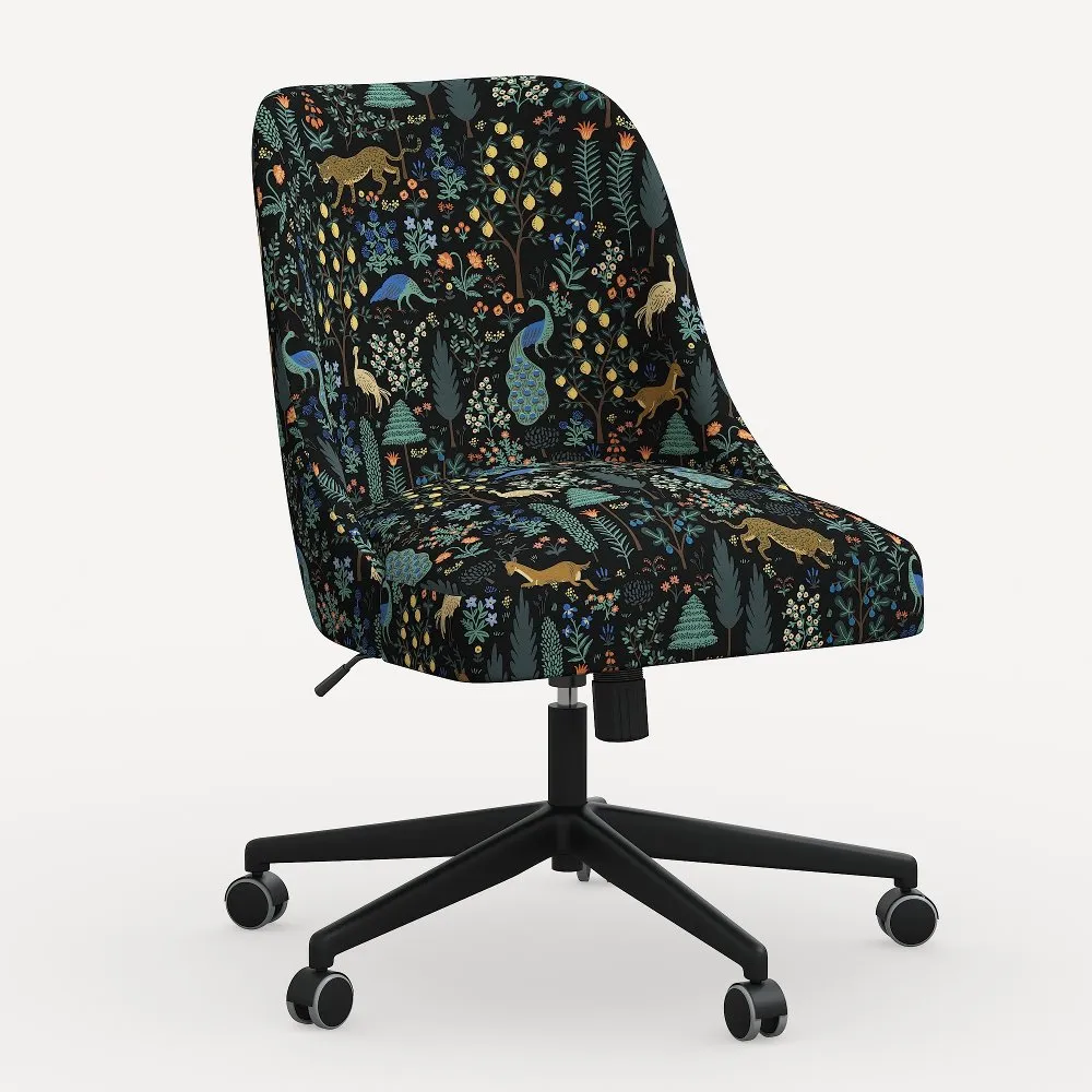 Rifle Paper Co. Oxford Menagerie Black Office Chair