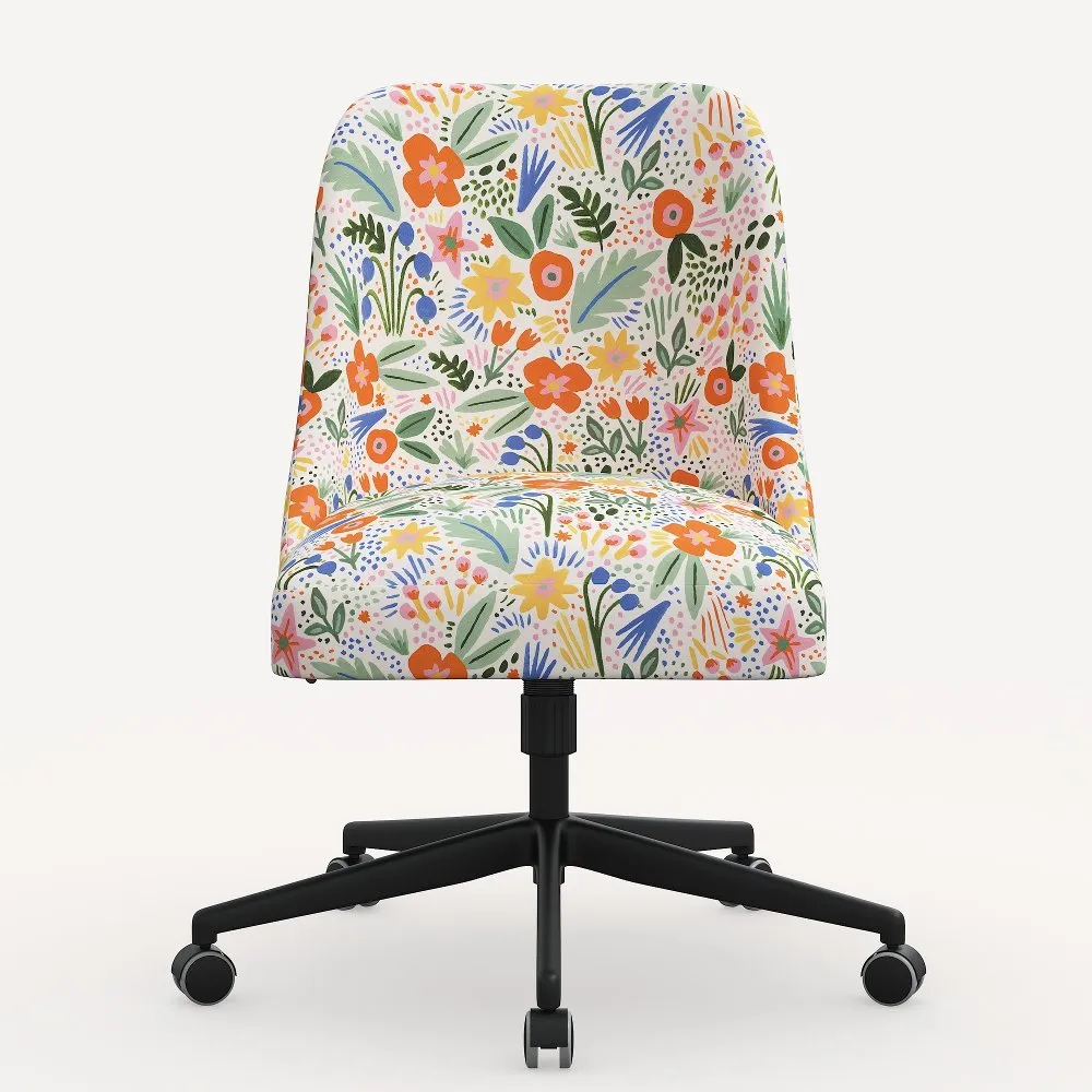 Rifle Paper Co. Oxford Multi Color Floral Office Chair