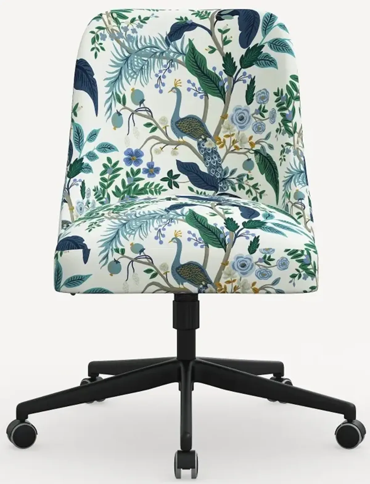 Rifle Paper Co. Oxford Blue Peacock Office Chair