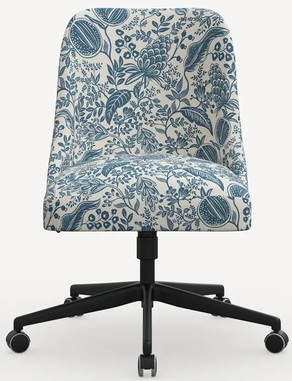 Rifle Paper Co. Oxford Blue Pomegranate Office Chair