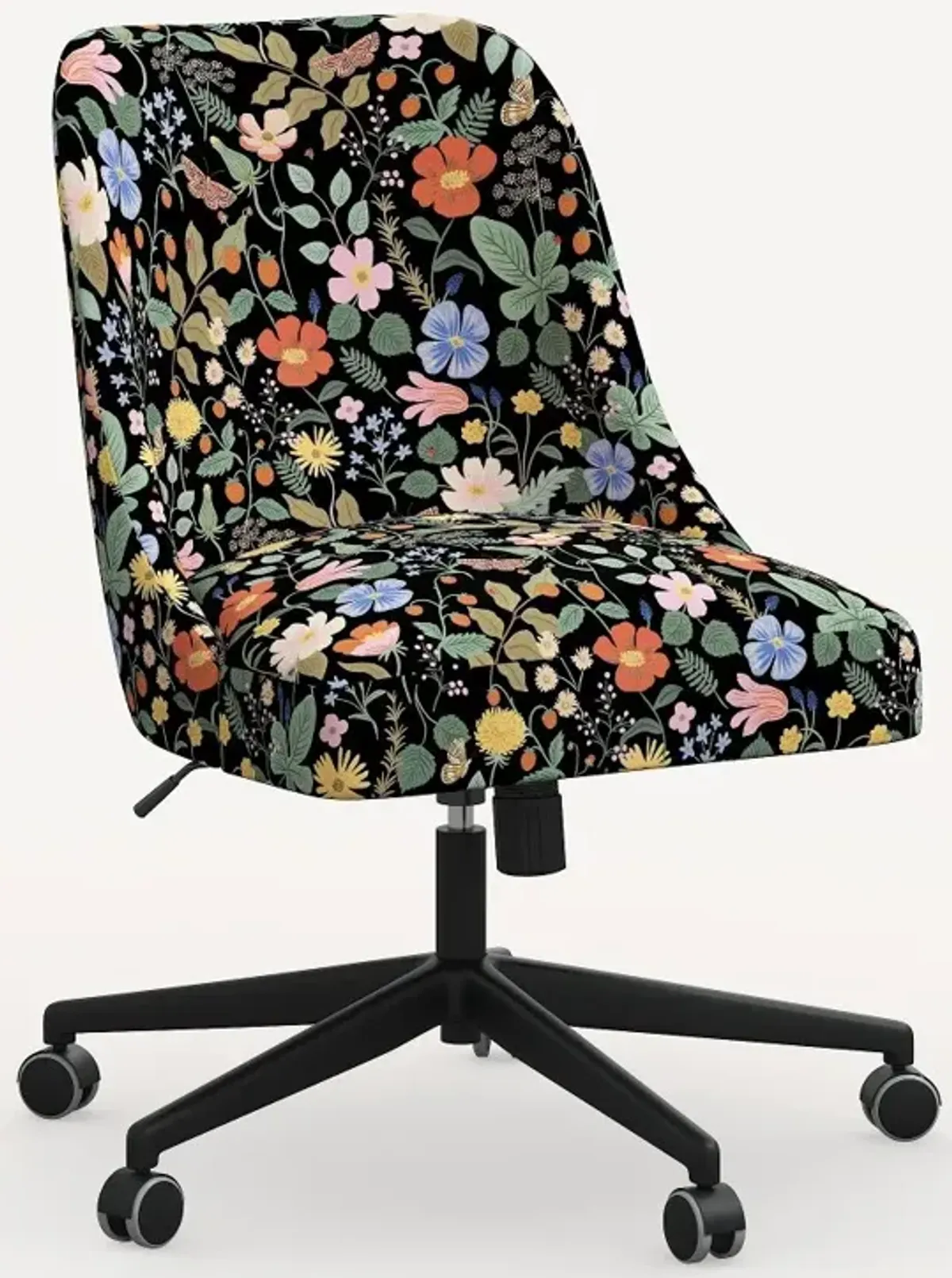 Rifle Paper Co. Oxford Black Strawberry Fields Office Chair