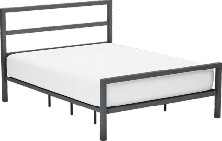 Alastair Graphite Gray King Metal Bed